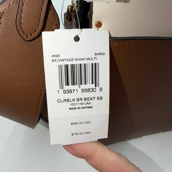 Coach Beat Saddle Bag B4RGI Khaki Multi - Picture 4 of 15